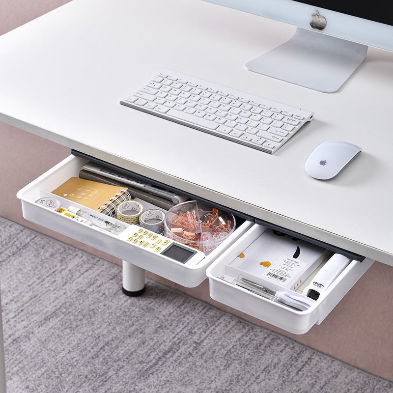 Under Desk Drawer Invisible Storage Box Office Computer Desktop Finishing Classroom Storage Stationery Makeup Storage Drawer - Image 3